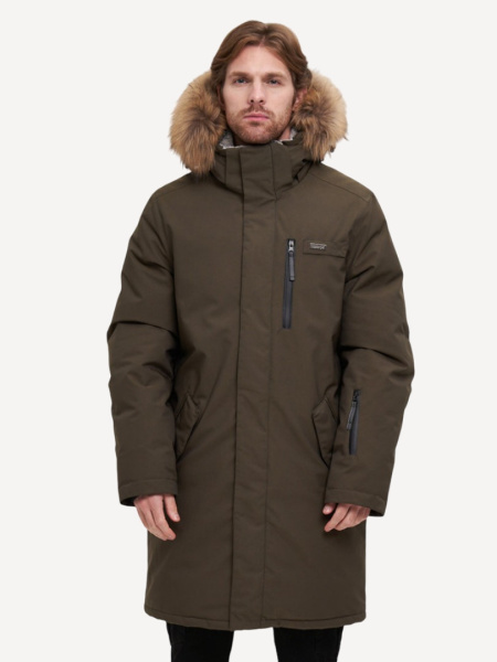 Пуховик Хаски Top Arctic Goose (Мужской; 52; Олива без*Меха)